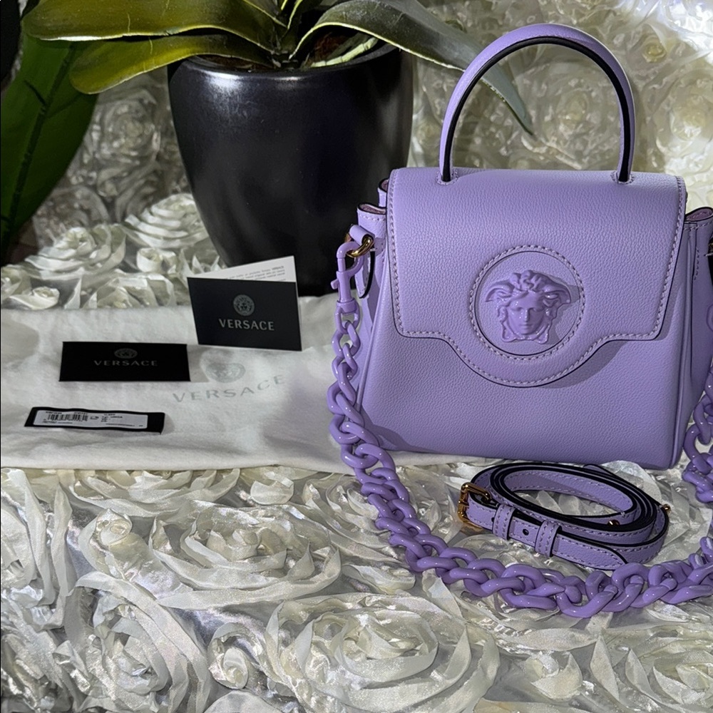 Versace Lavender La Medusa Handbag